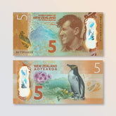 New Zealand 5 Dollars, IBNS Banknote of the Year 2015, B137a, P191, UNC - Robert's World Money - World Banknotes